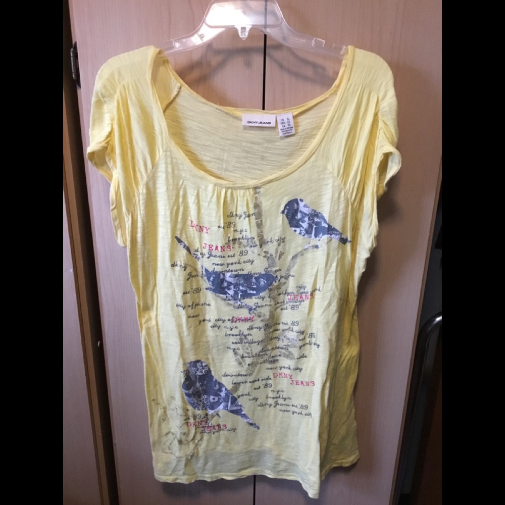 GUC Burnout Bird Print Tee DKNY